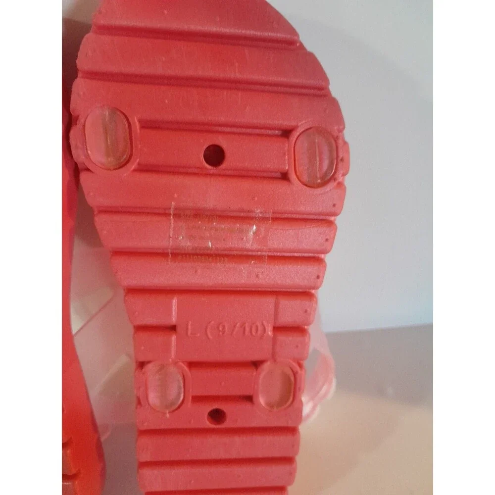 Chatties Toddlers Strawberry 9/10 Pink/ Red Sandals Strawberry Front Open Toe